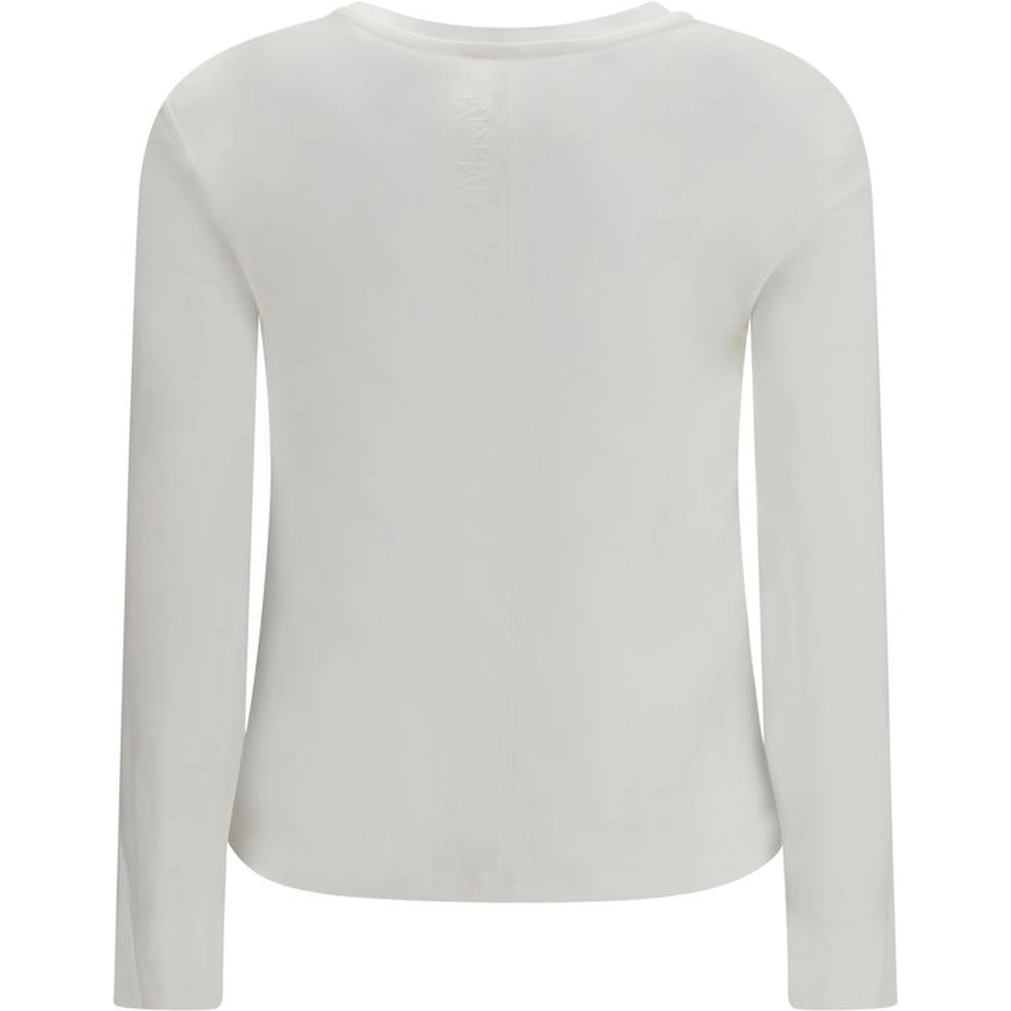 White Cotton Long Sleeve T-Shirt