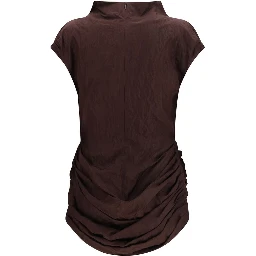 Brown Cotton Casual Dress