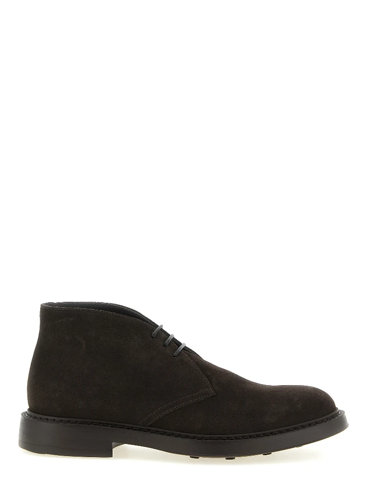 Brown Lamb Leather Ankle Boots