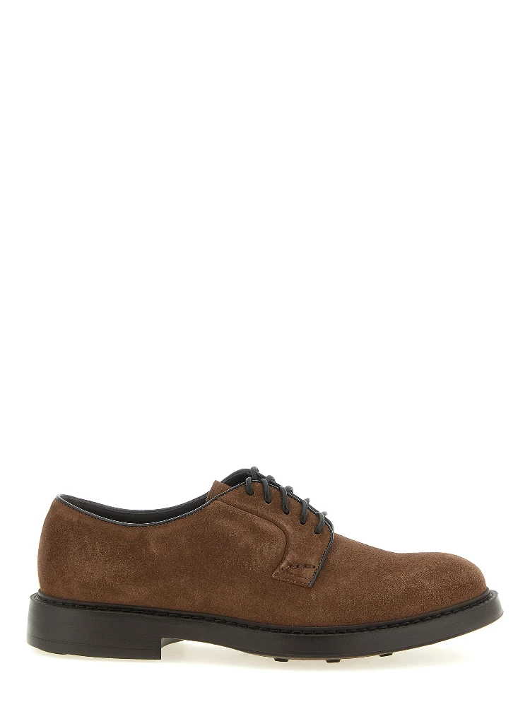 Brown Lamb Leather Oxfords And Derbies