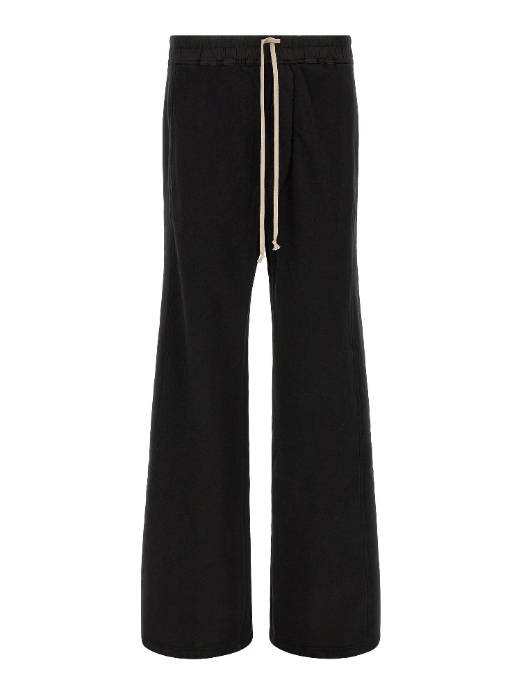 Black Cotton Flared Pants
