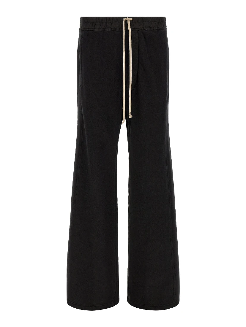 Black Cotton Flared Pants