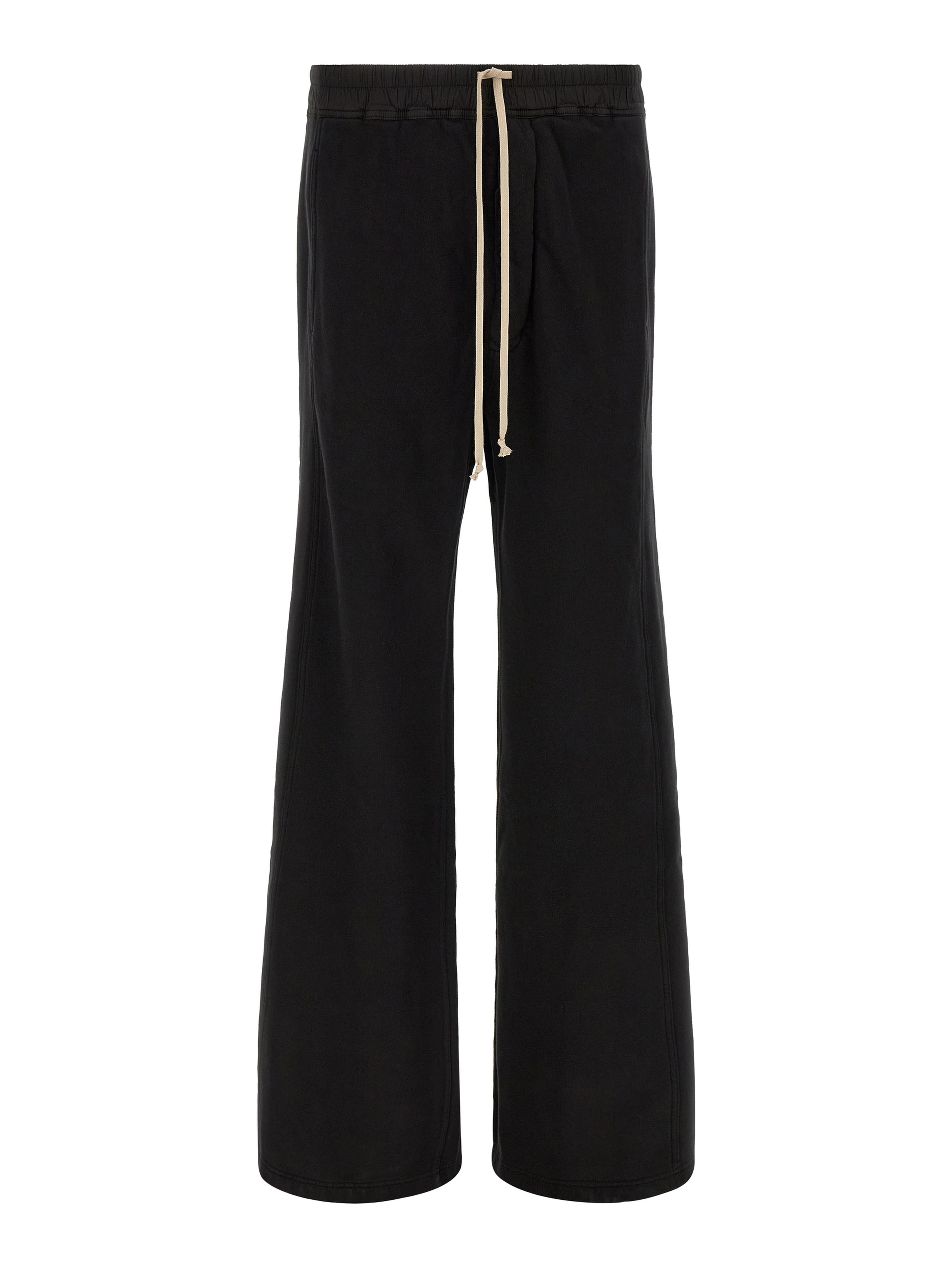 Black Cotton Flared Pants