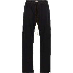 Black Cotton Casual Pants
