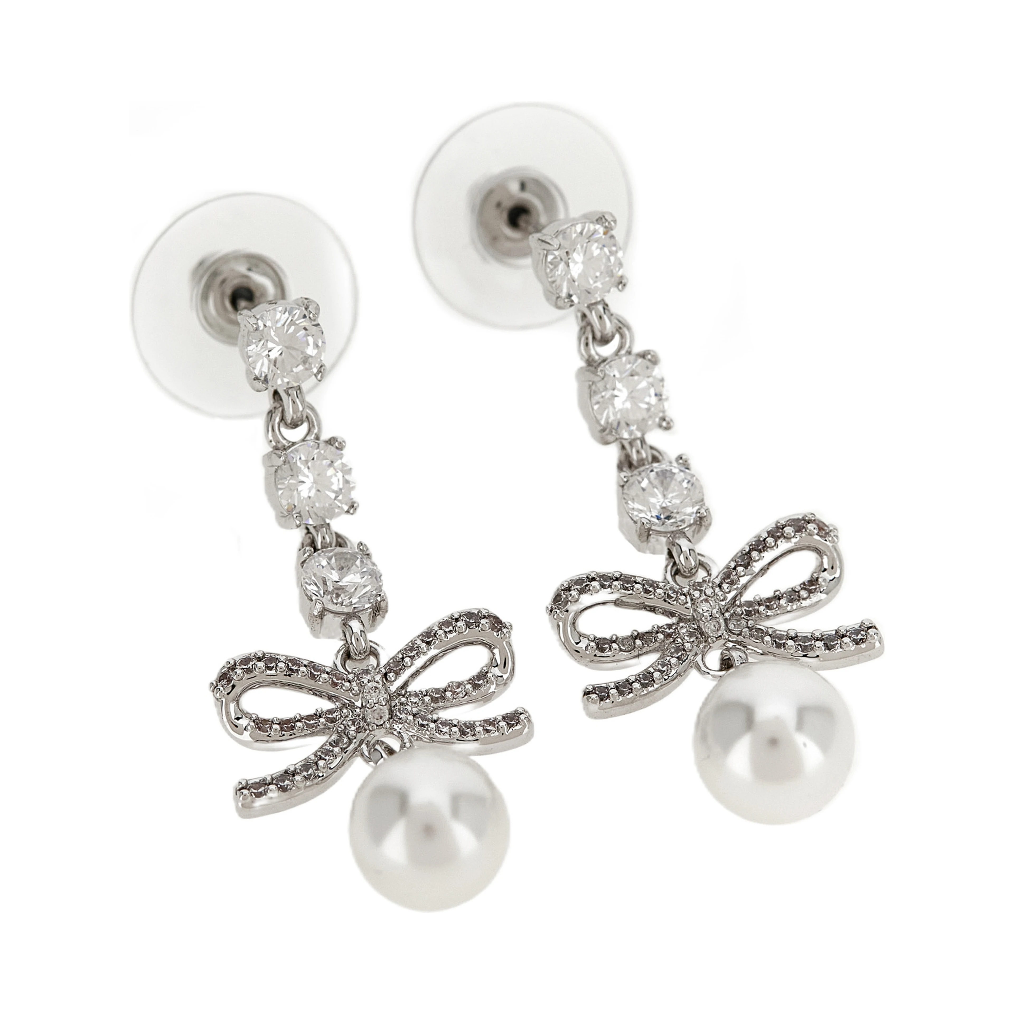 Silver Brass Earrings