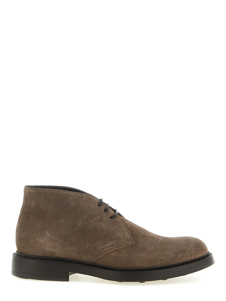 Brown Lamb Leather Ankle Boots