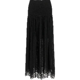 Black Lyocell Mini Skirt