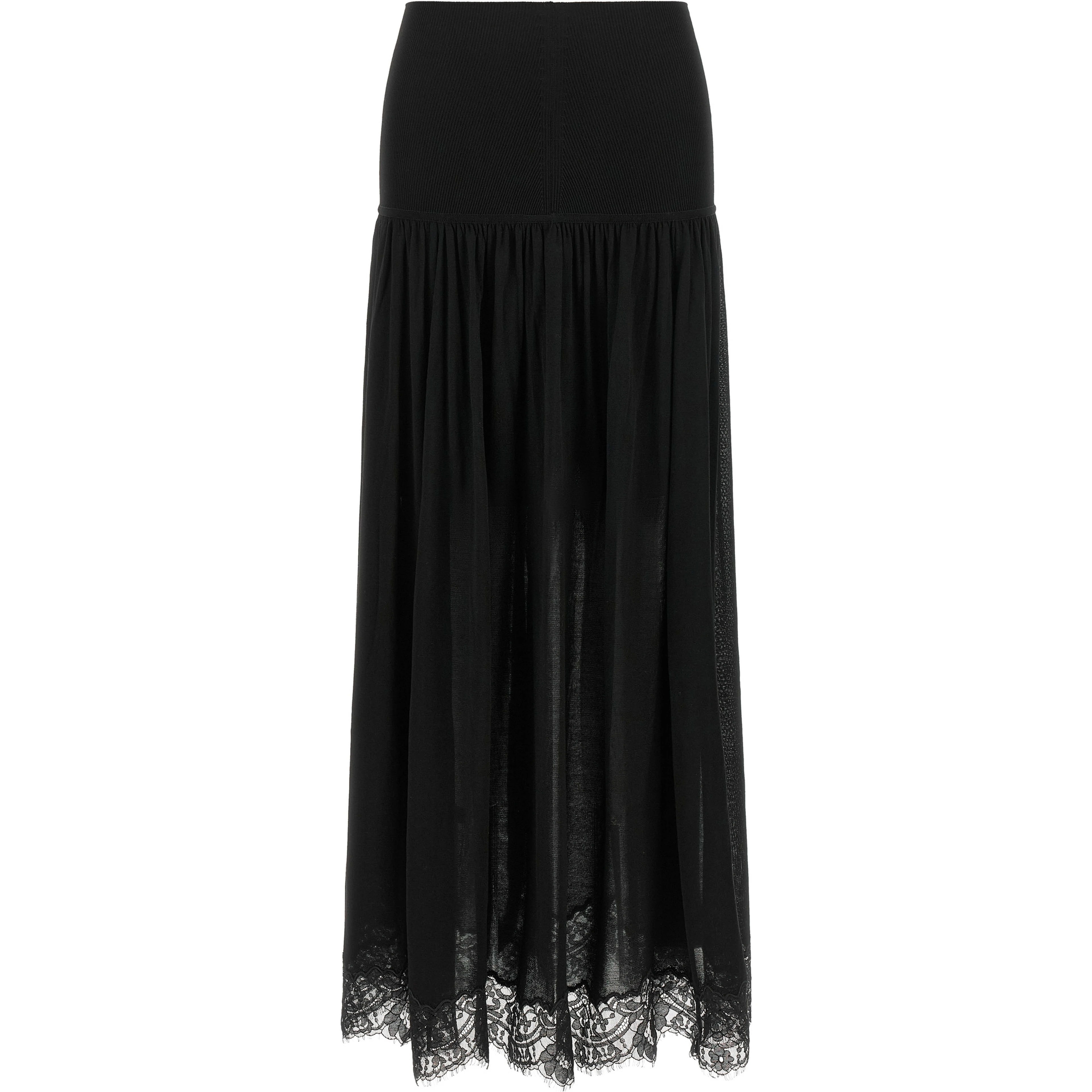 Black Lyocell Mini Skirt