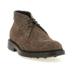 Brown Lamb Leather Ankle Boots