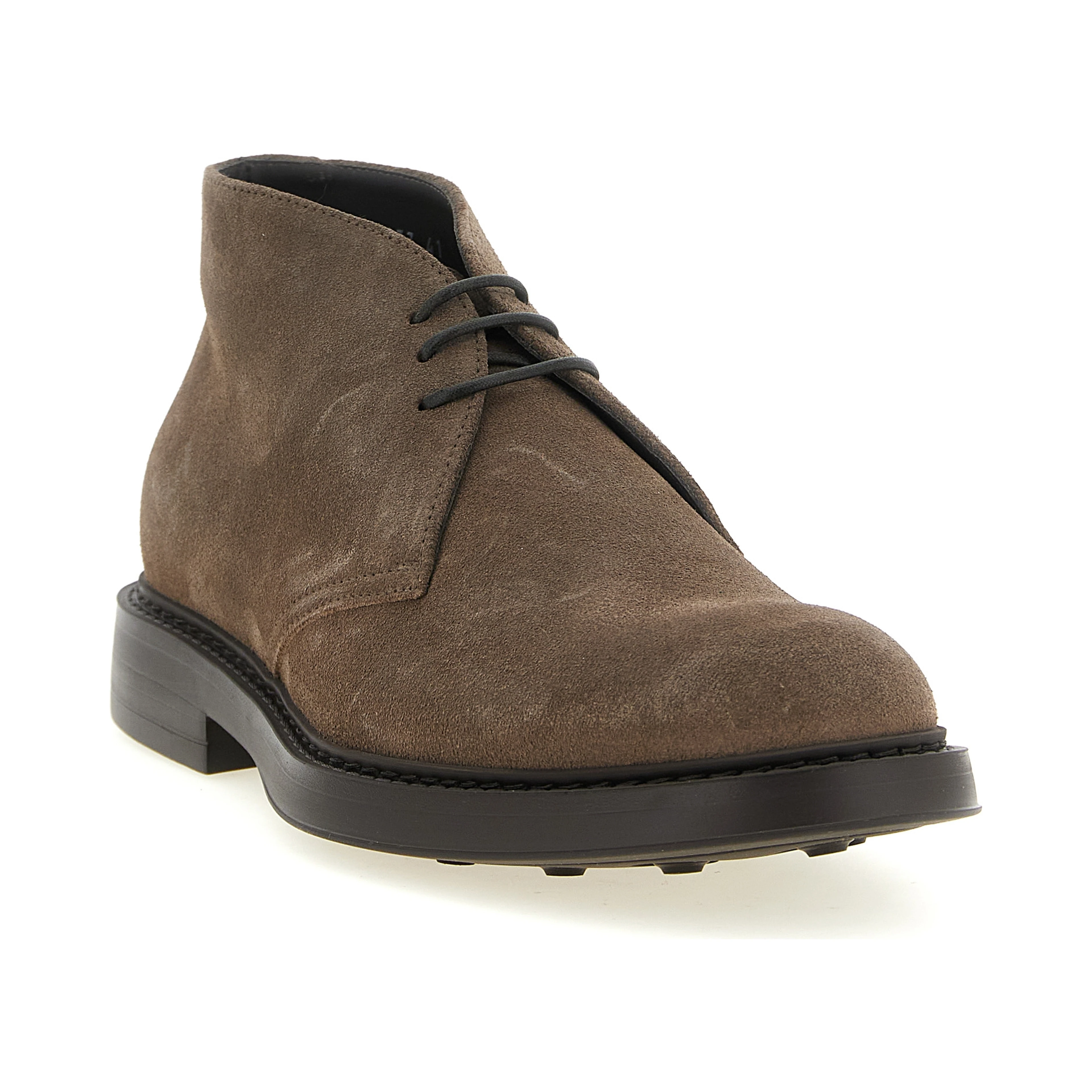 Brown Lamb Leather Ankle Boots