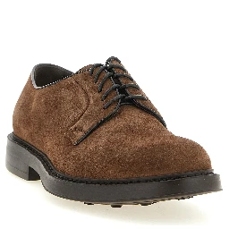 Brown Lamb Leather Oxfords And Derbies
