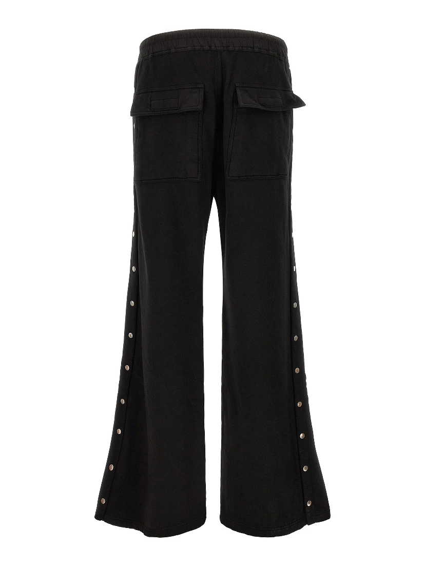 Black Cotton Flared Pants
