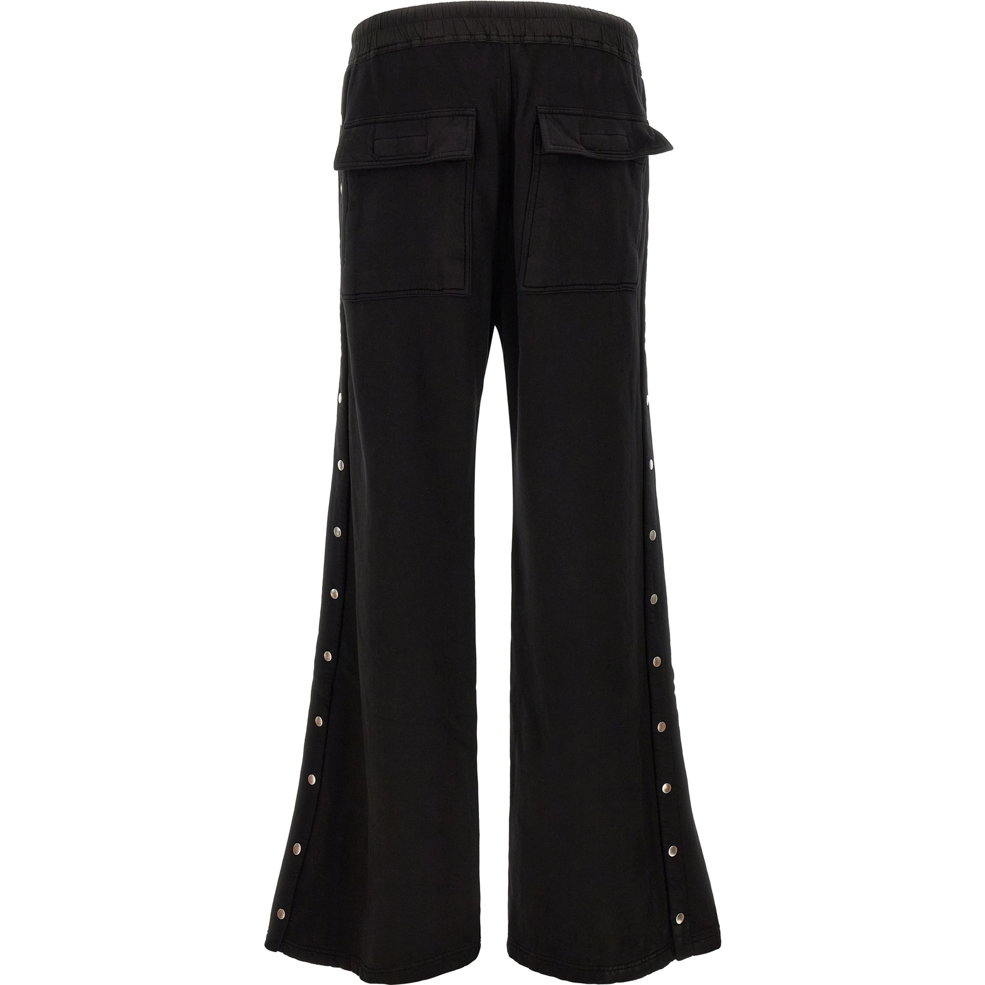 Black Cotton Flared Pants