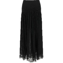 Black Lyocell Mini Skirt