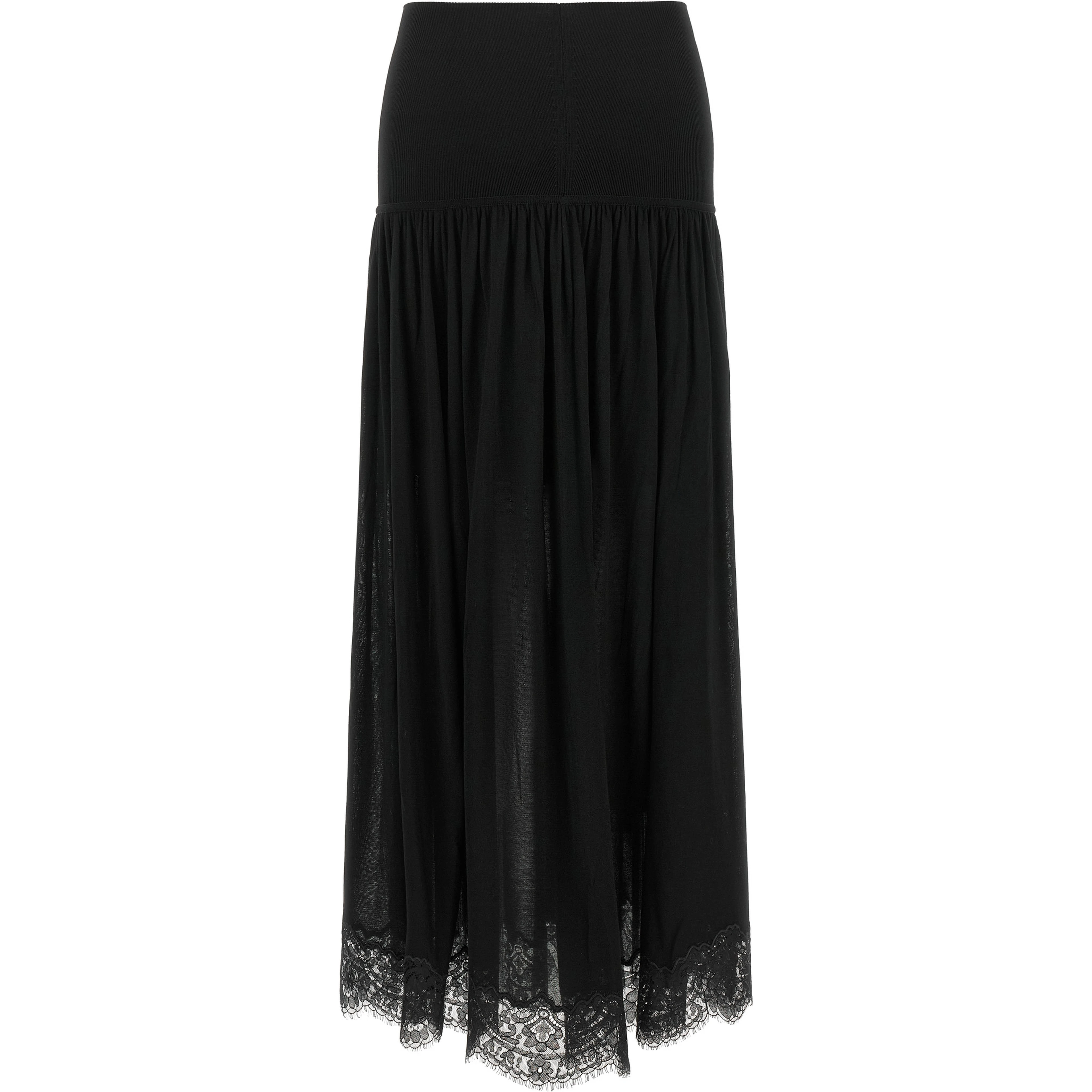 Black Lyocell Mini Skirt