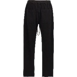Black Cotton Casual Pants