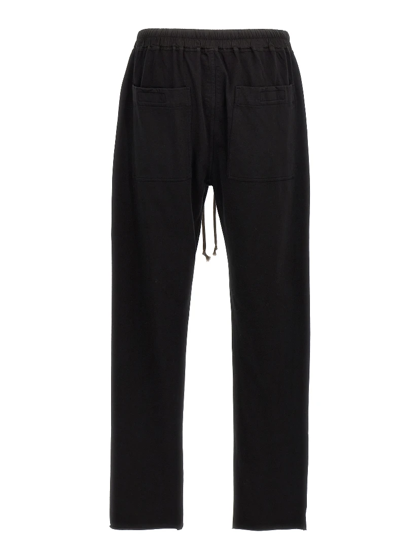 Black Cotton Casual Pants