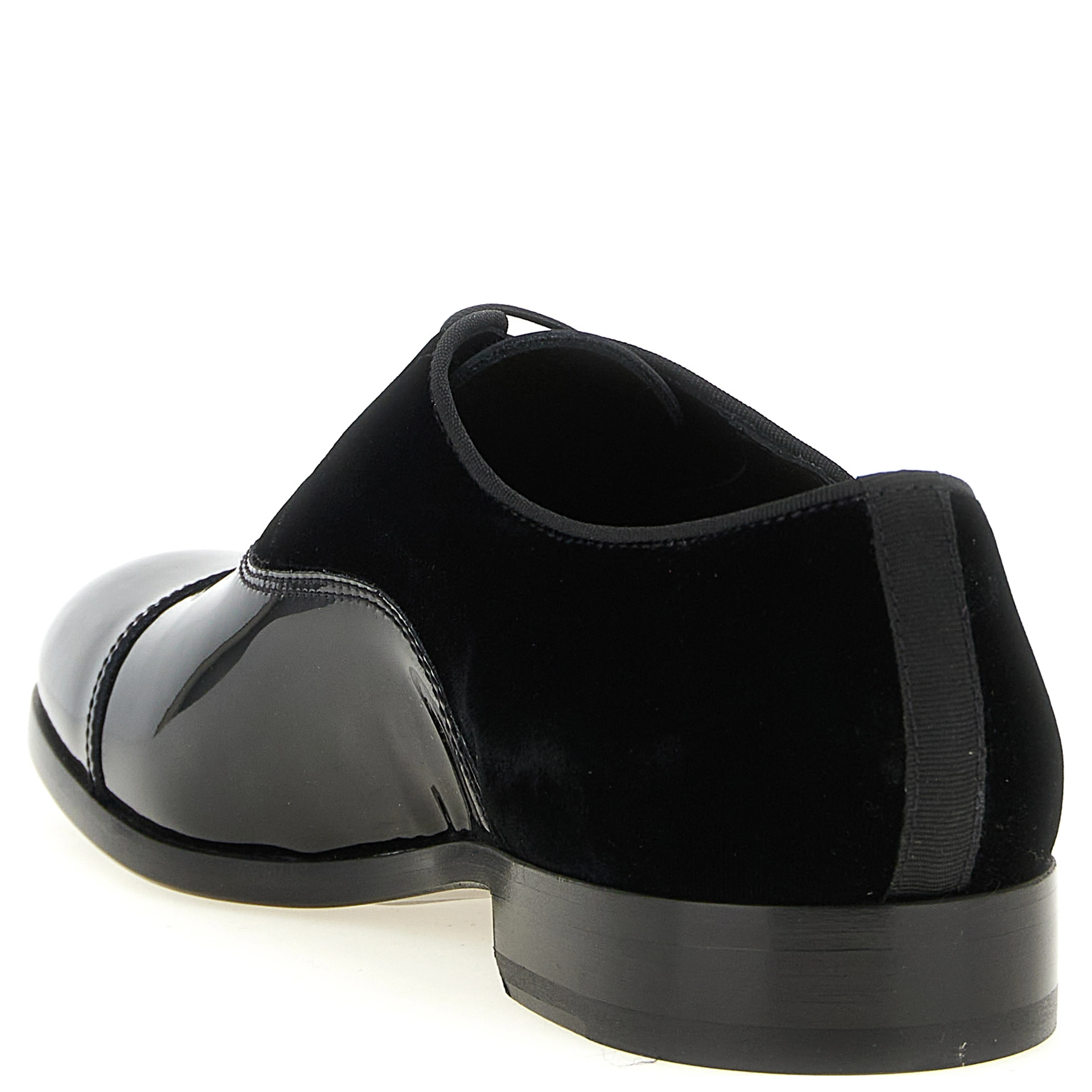 Black Lamb Leather Oxfords And Derbies