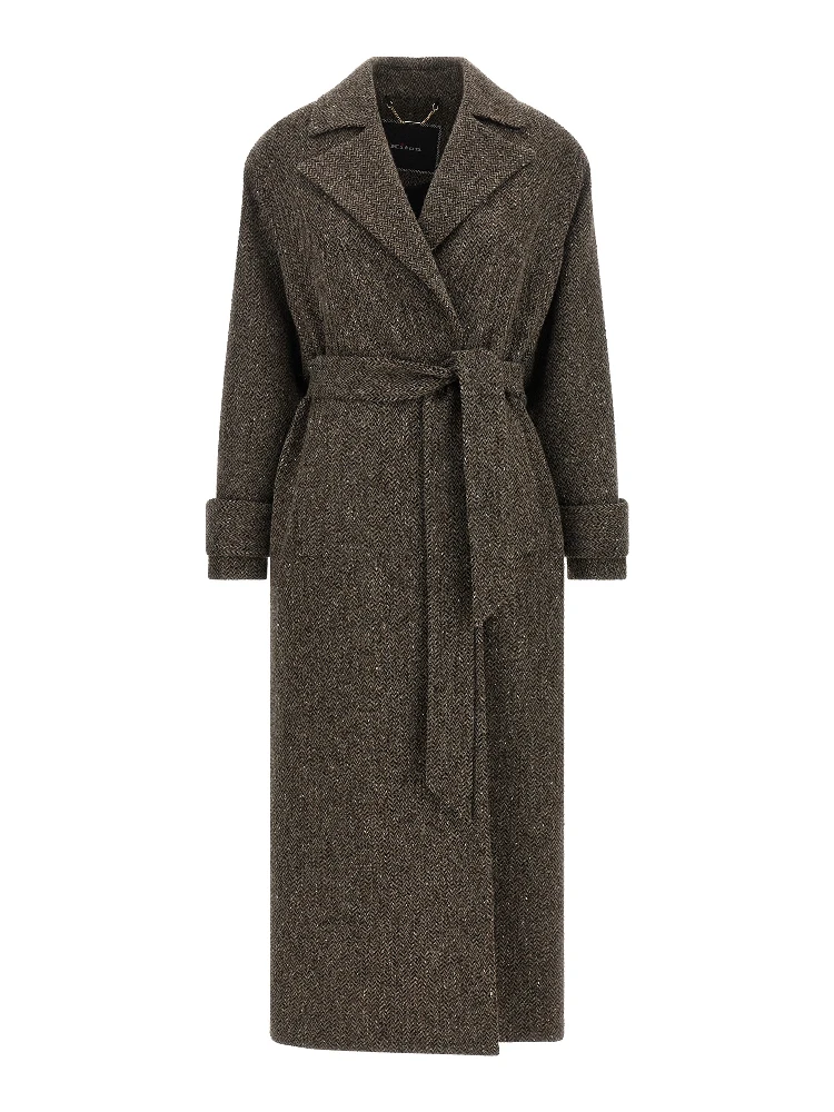 Brown Virgin Wool Coat