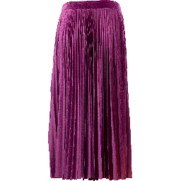 Women Purple Silk Skirt