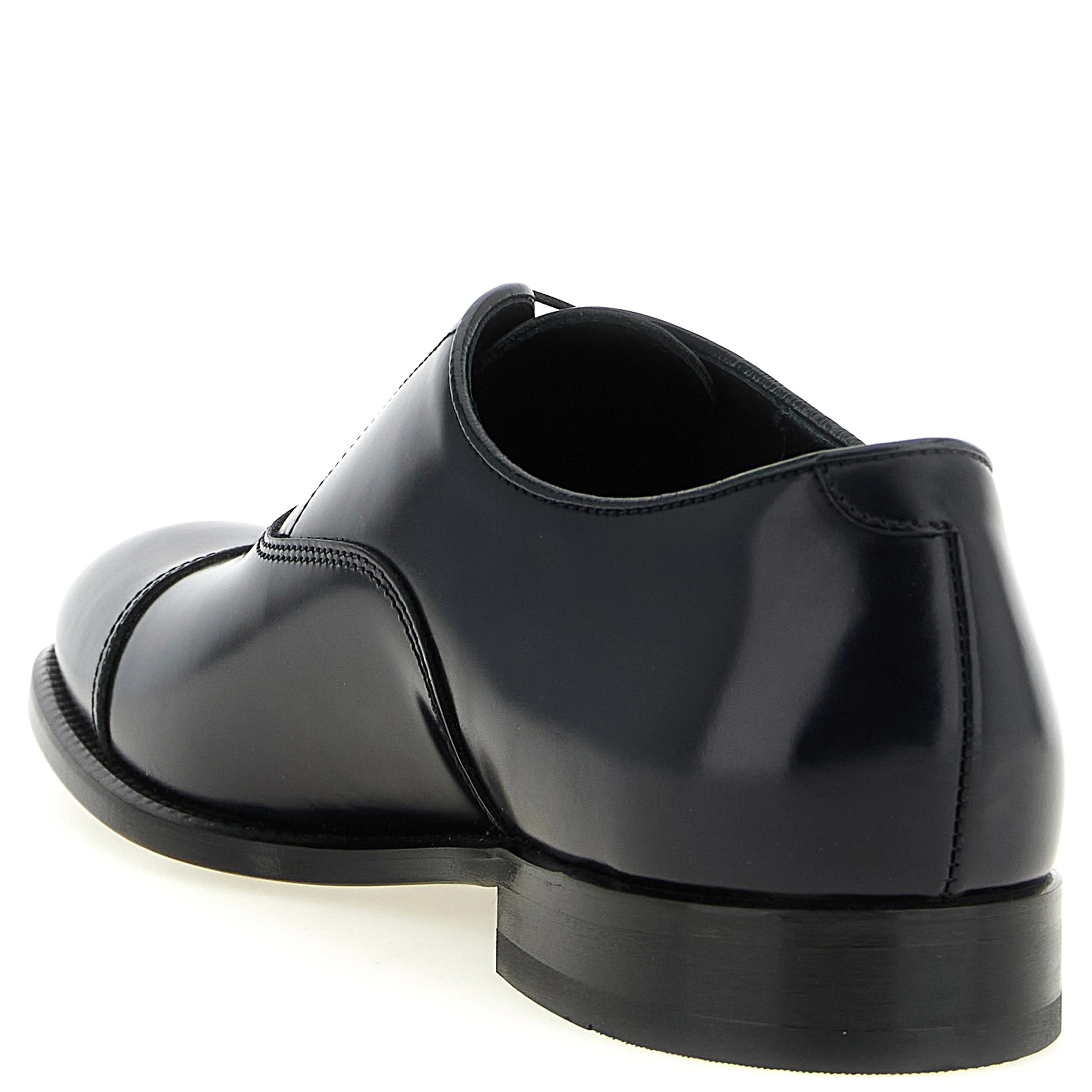 Black Lamb Leather Oxfords And Derbies