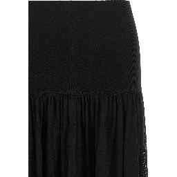 Black Lyocell Mini Skirt