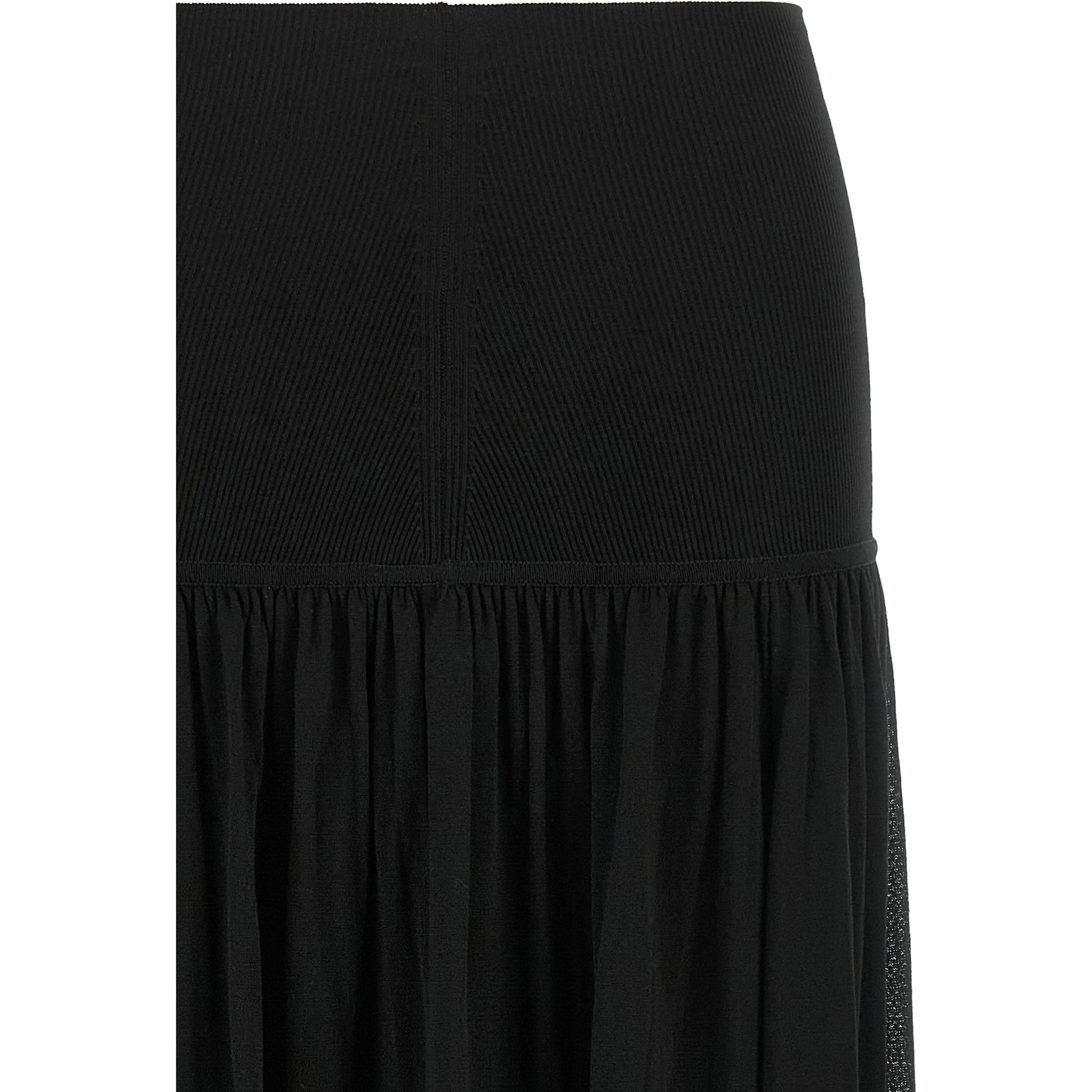 Black Lyocell Mini Skirt
