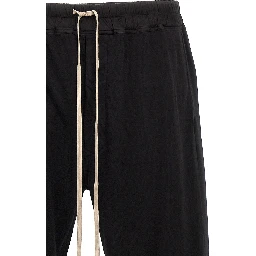 Black Cotton Casual Pants
