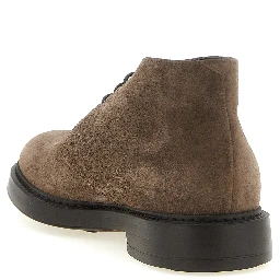 Brown Lamb Leather Ankle Boots