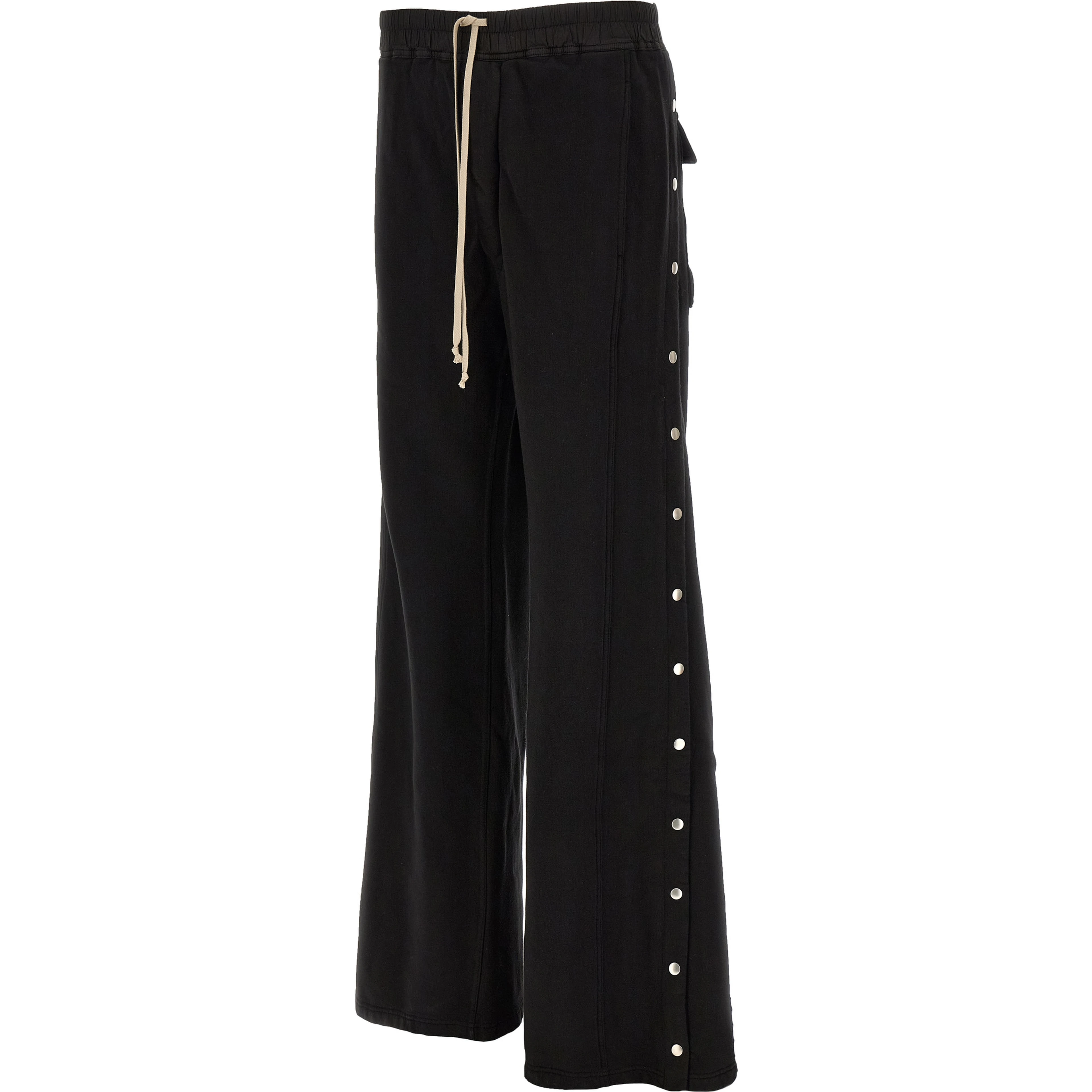 Black Cotton Flared Pants