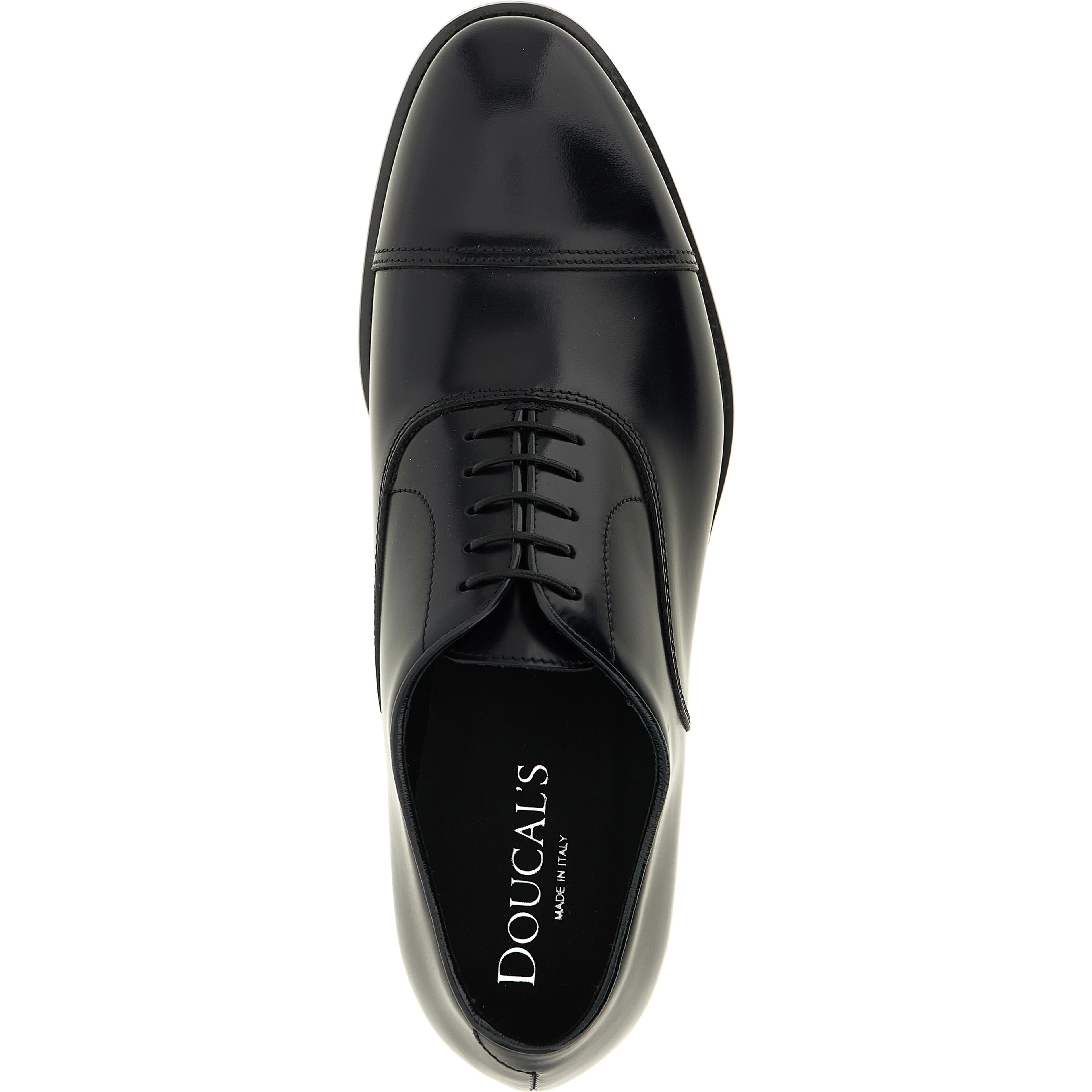 Black Lamb Leather Oxfords And Derbies