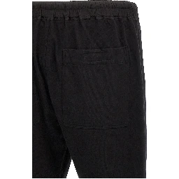 Black Cotton Casual Pants