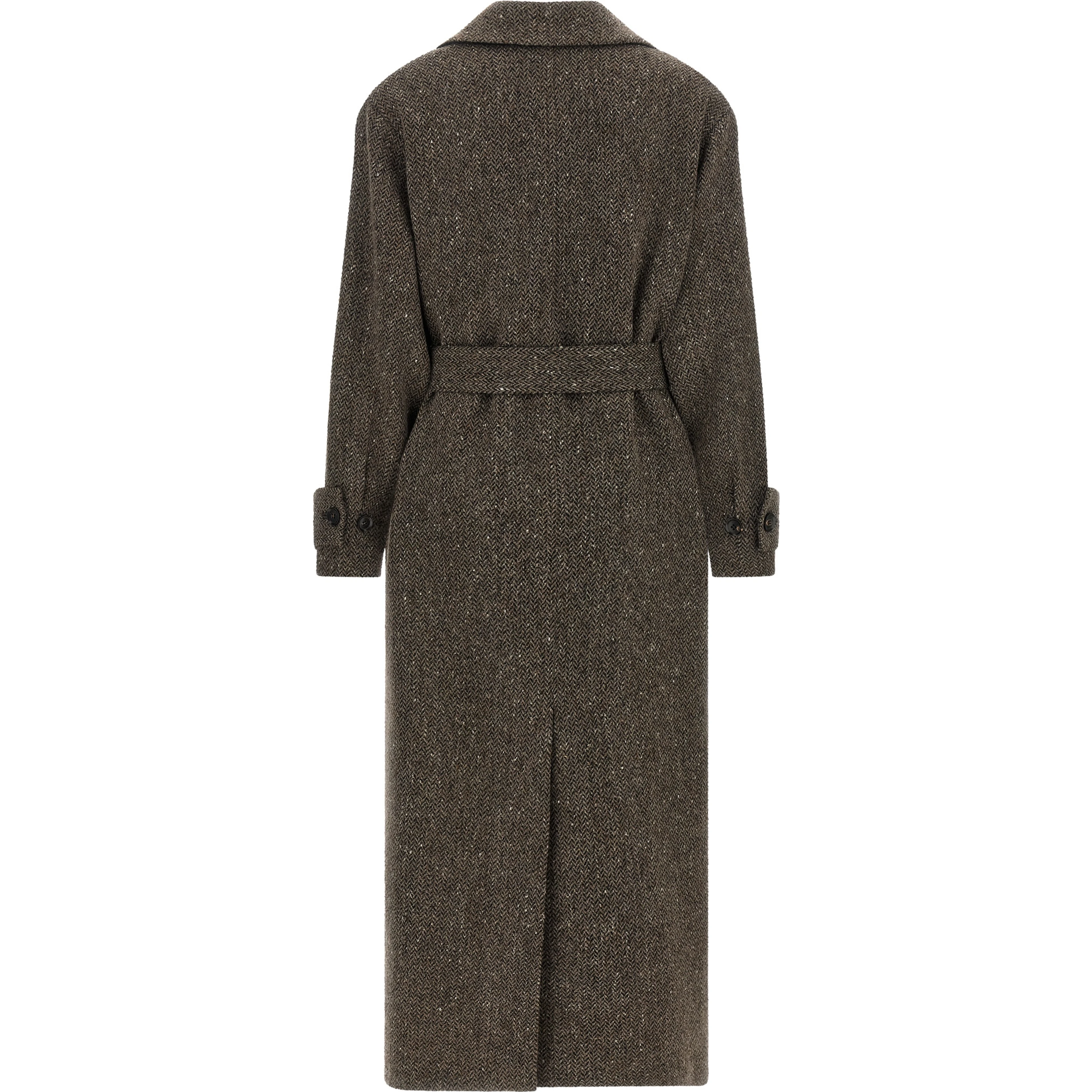 Brown Virgin Wool Coat