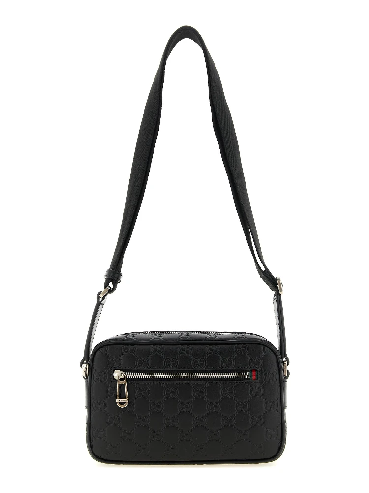 Black Calfskin Crossbody Bag
