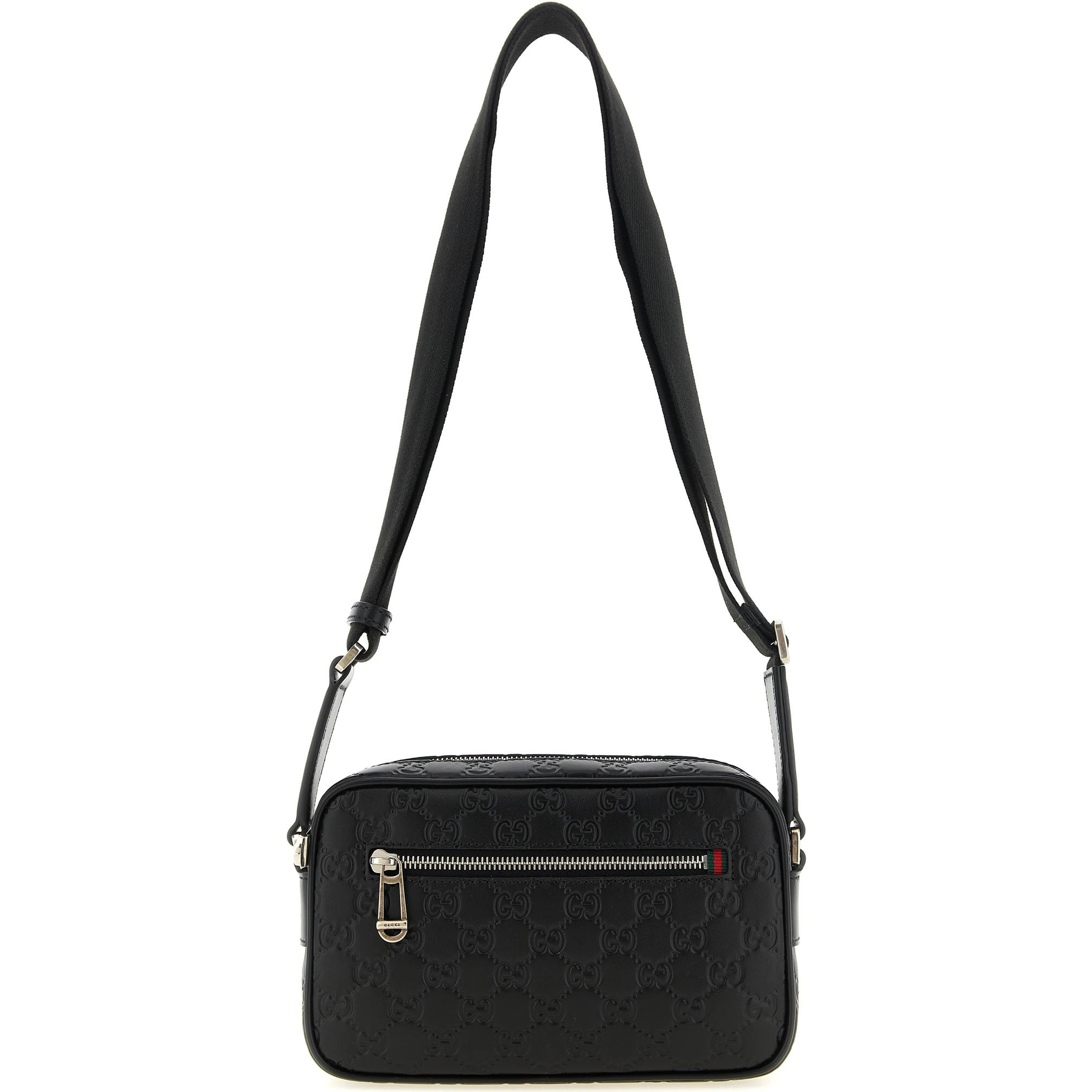 Black Calfskin Crossbody Bag