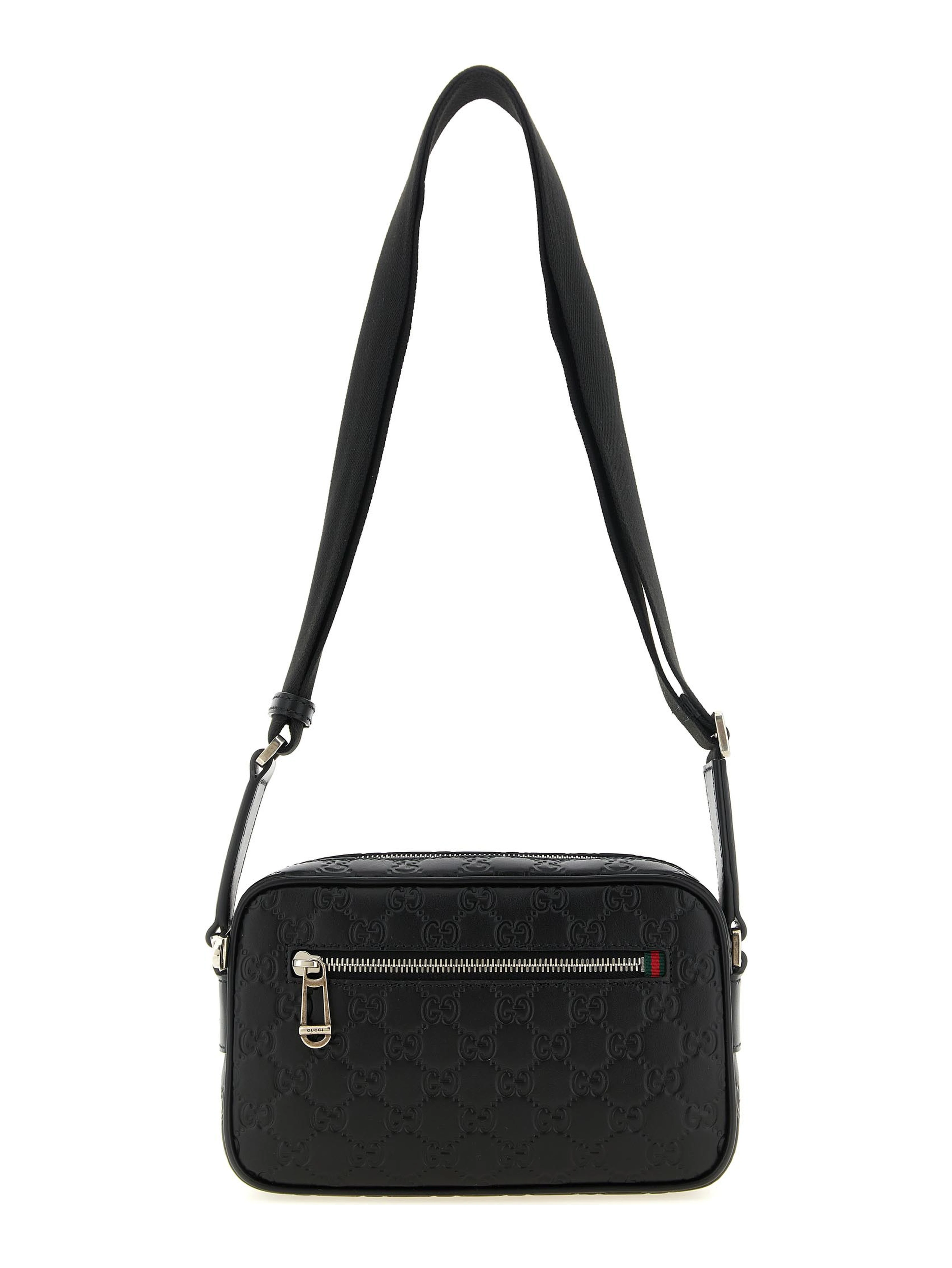 Black Calfskin Crossbody Bag