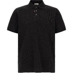 Black Cotton Polo Shirt
