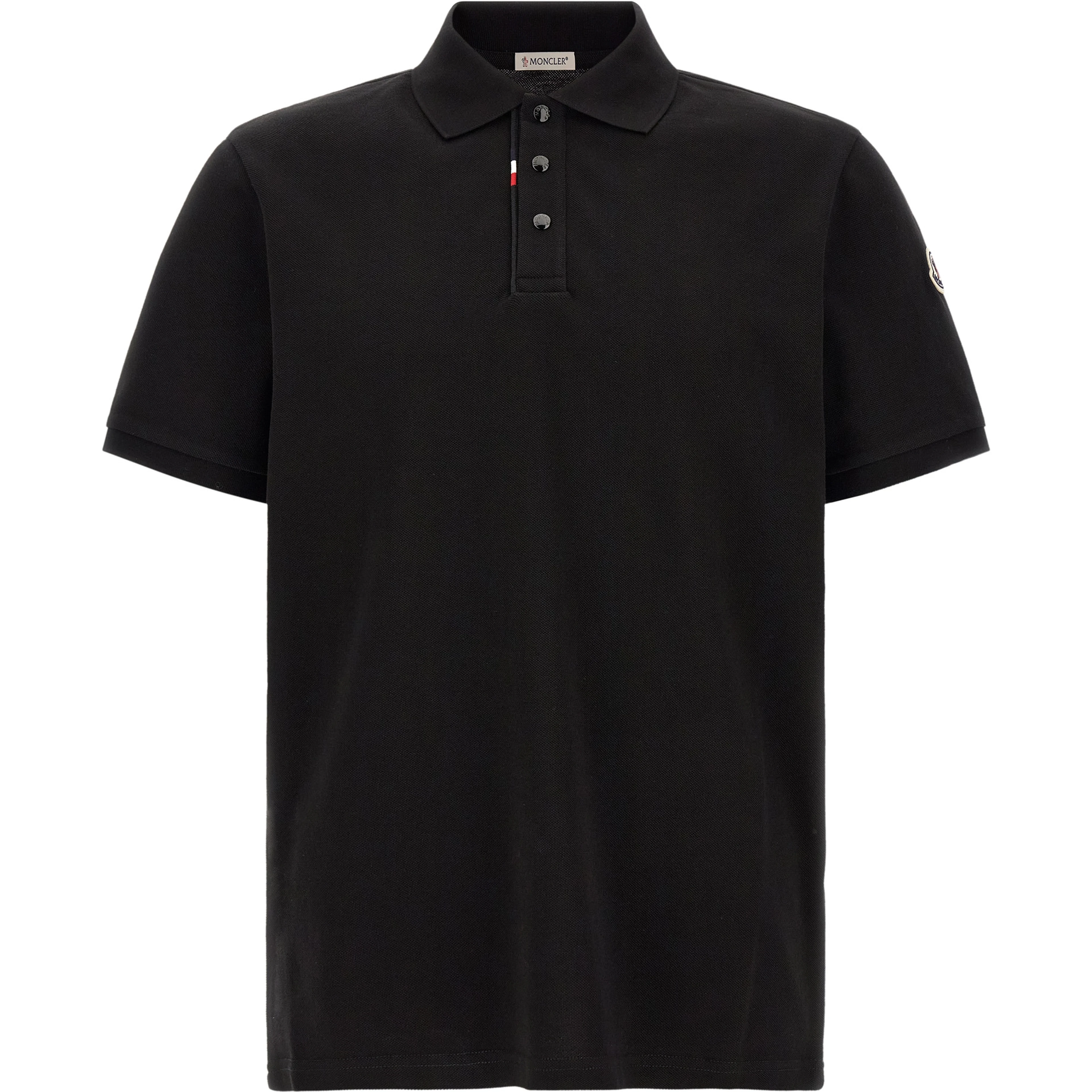 Black Cotton Polo Shirt