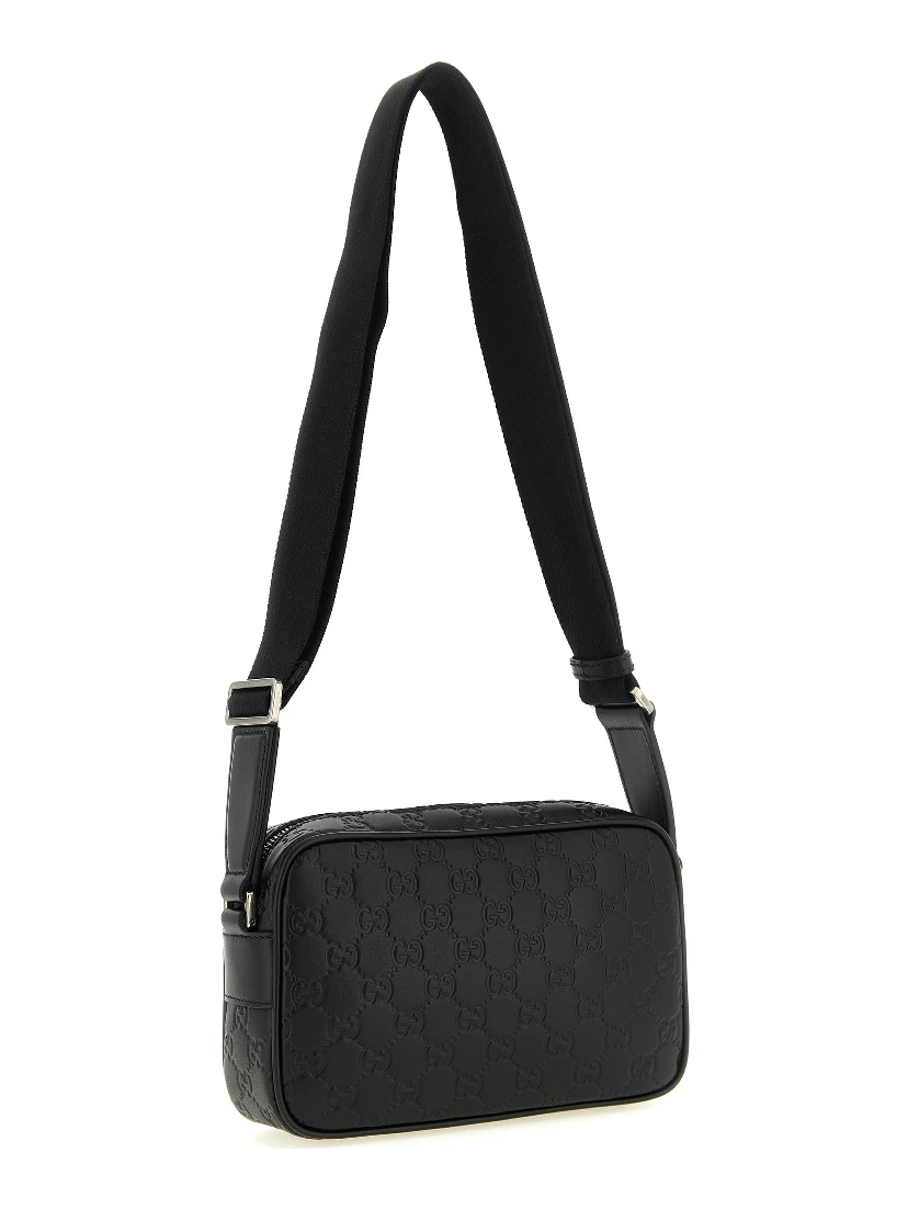 Black Calfskin Crossbody Bag
