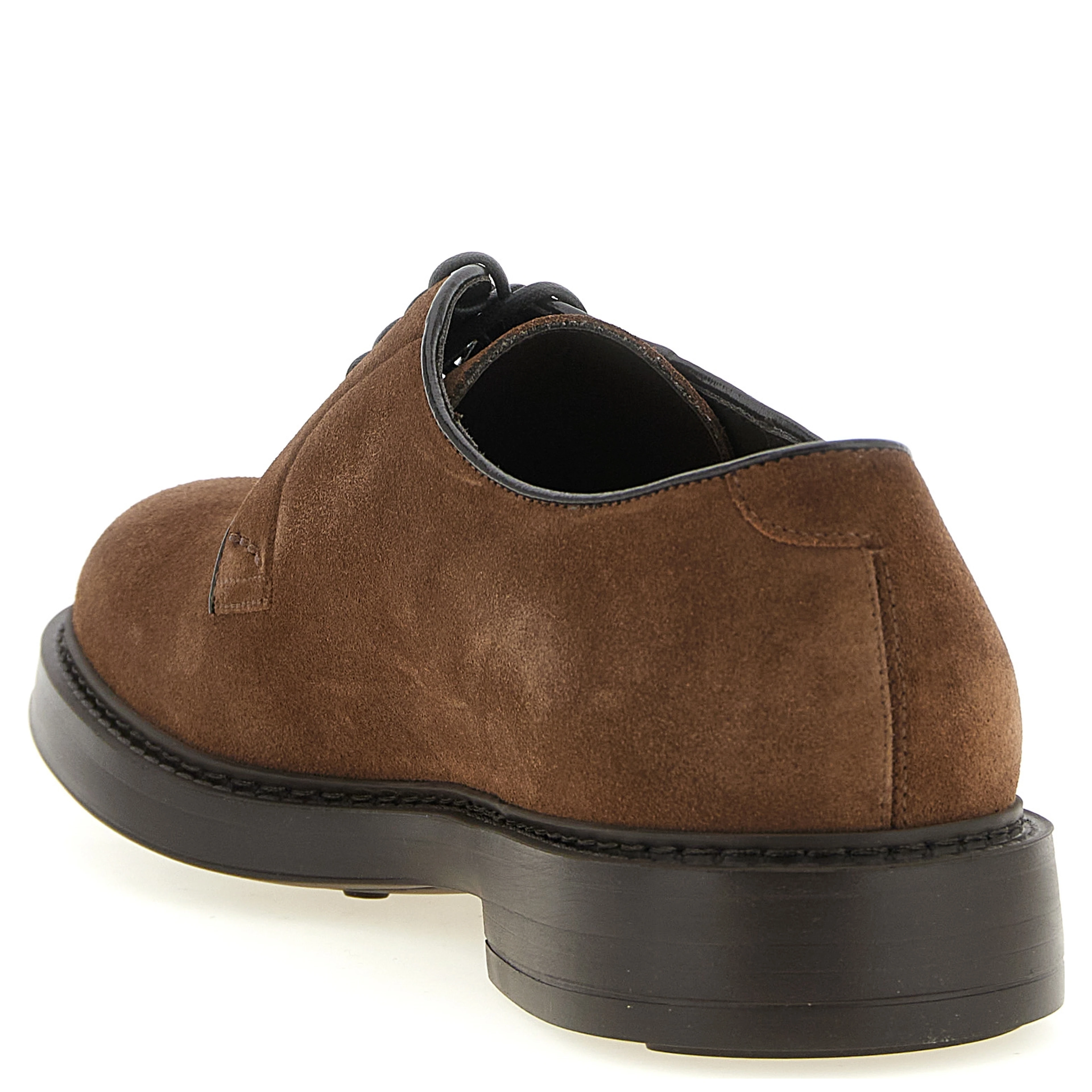 Brown Lamb Leather Oxfords And Derbies