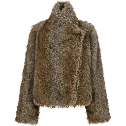 Brown Polyester Coat