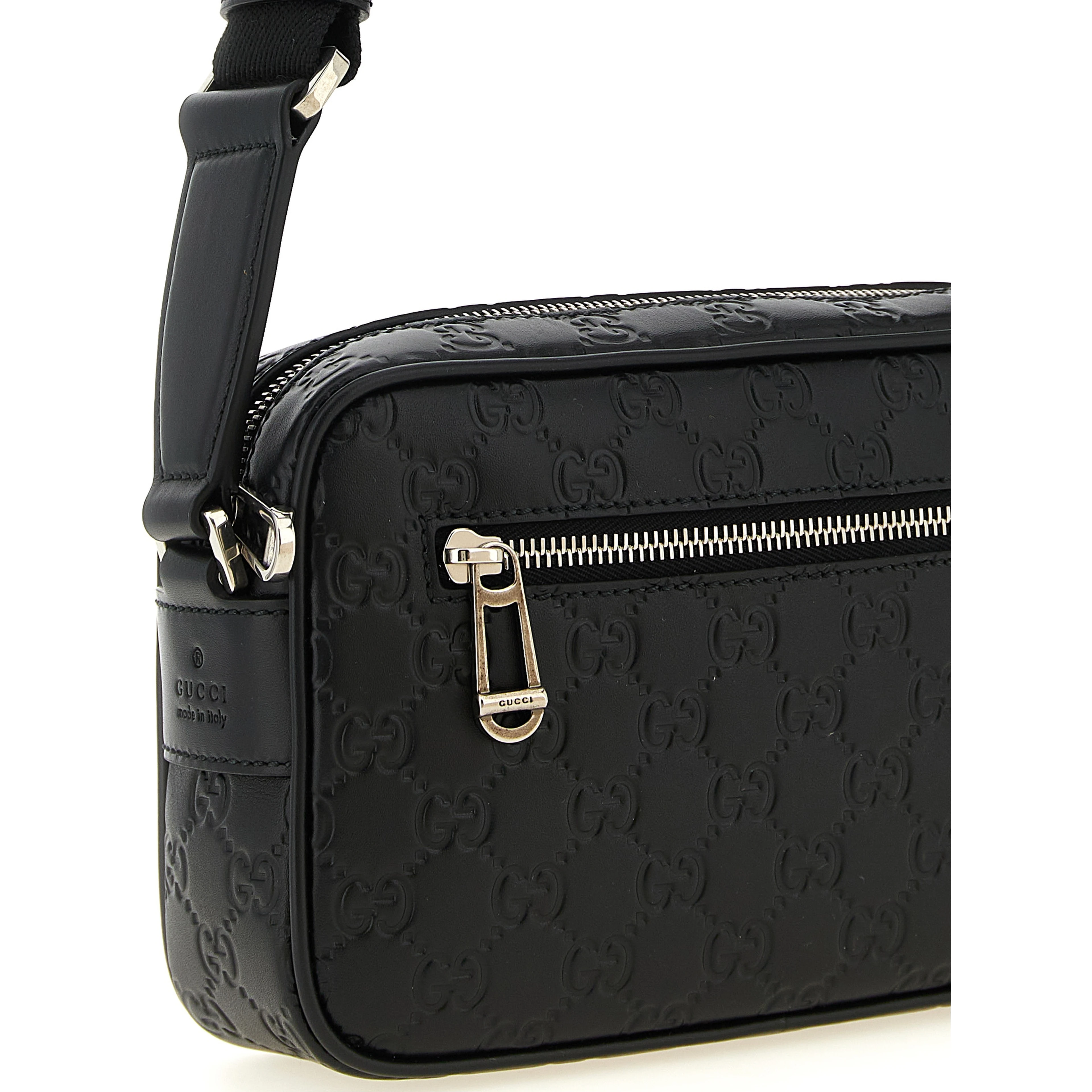 Black Calfskin Crossbody Bag