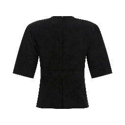 Black Lamb Leather T-Shirt