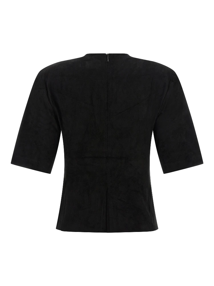 Black Lamb Leather T-Shirt alternative