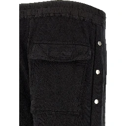 Black Cotton Flared Pants