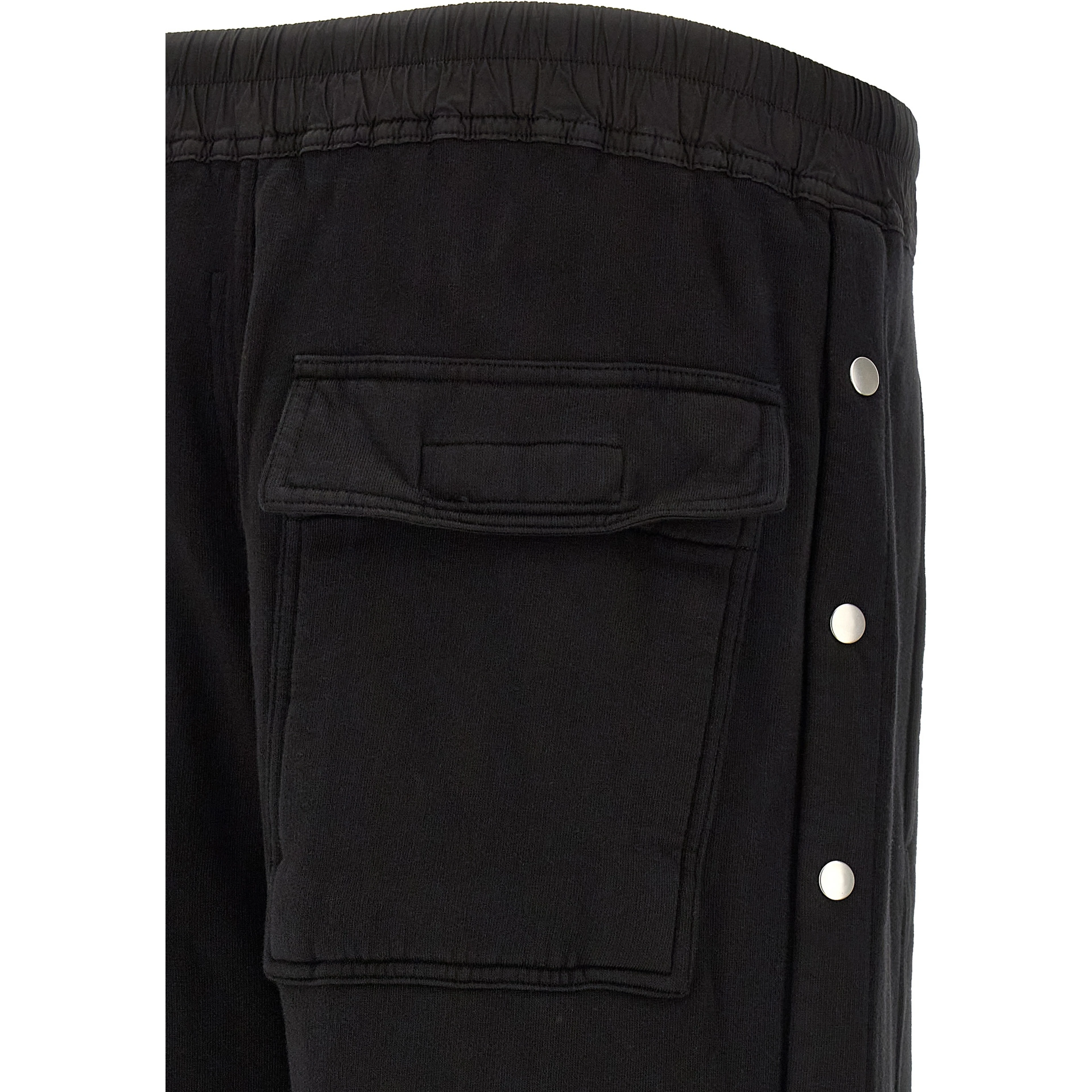 Black Cotton Flared Pants
