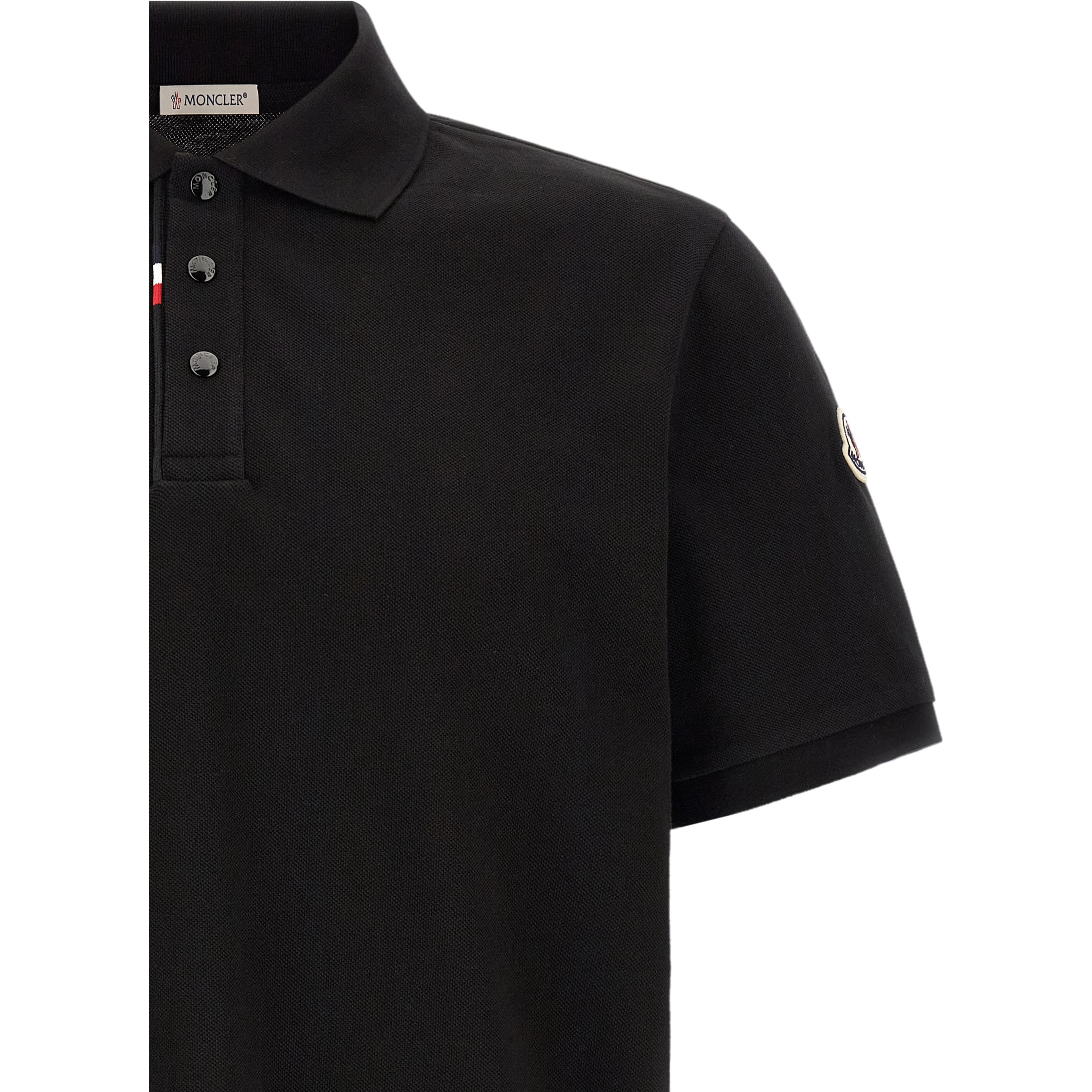 Black Cotton Polo Shirt