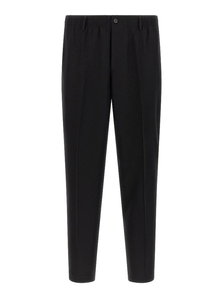 Black Virgin Wool Pants