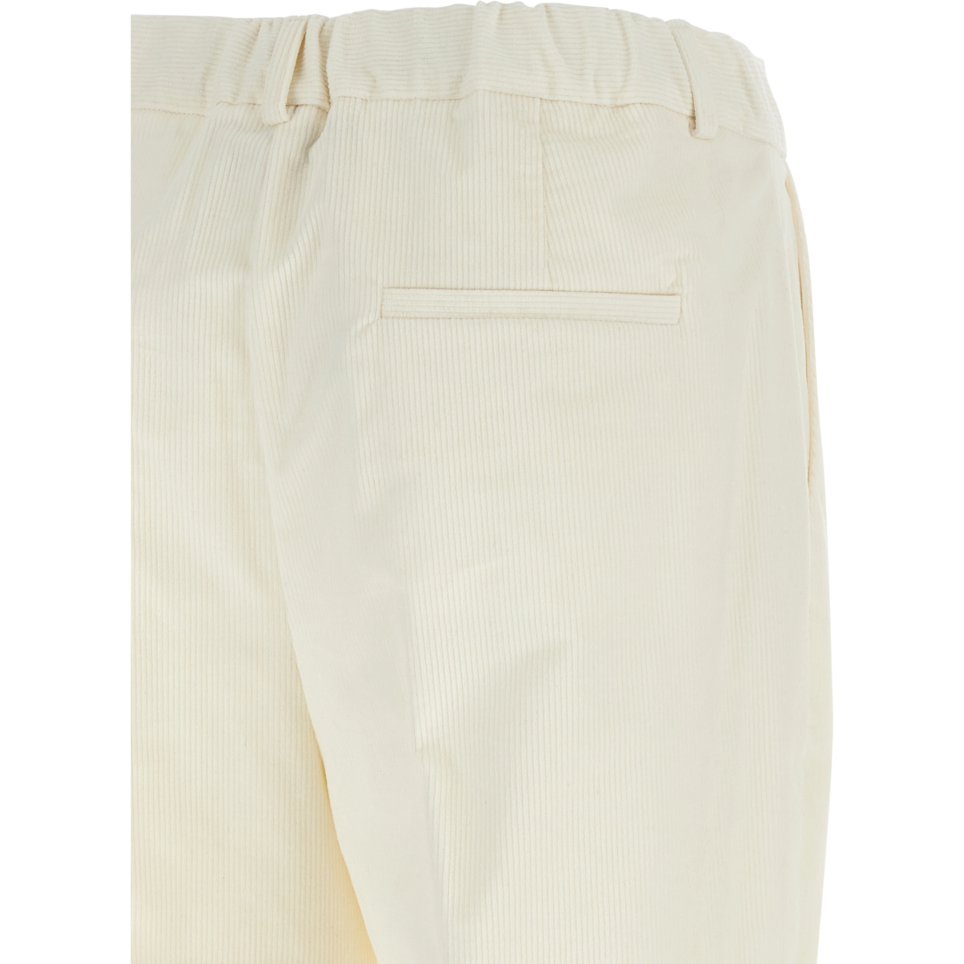 White Cotton Casual Pants
