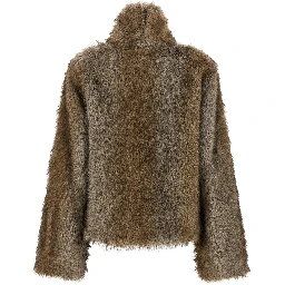 Brown Polyester Coat